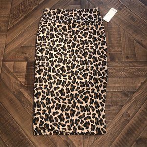 Leopard Print Midi Skirt